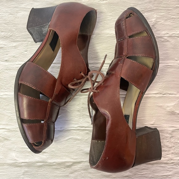 Vision Comfort Burgundy Fisherman Heeled Sandals - Picture 5 of 15